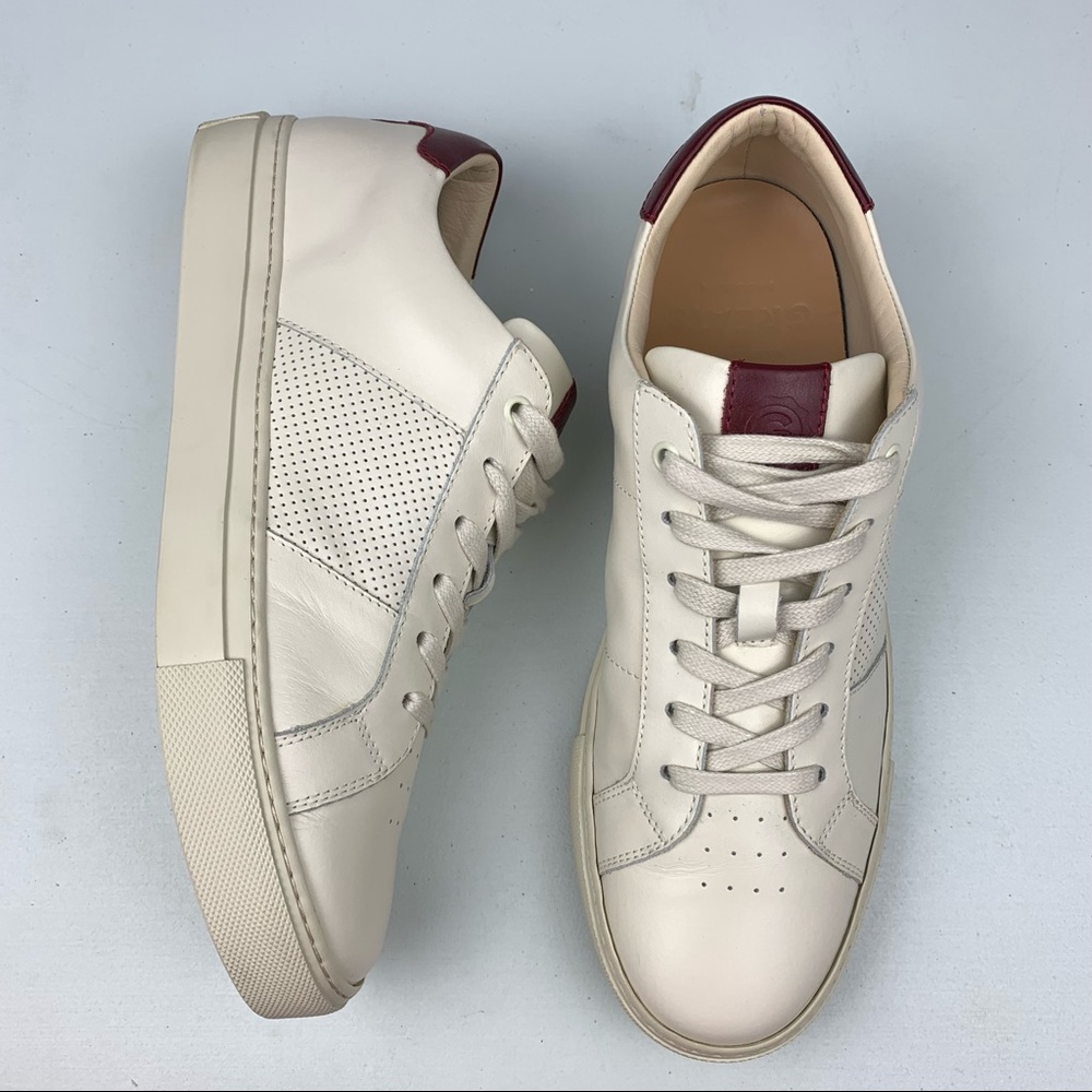 Greats Royale Leather Low Top Sneakers Cream Color Size 9.5